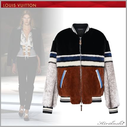 Louis Vuitton 2019 SS Short Stripes Monogram Casual Style Fur Street Style 