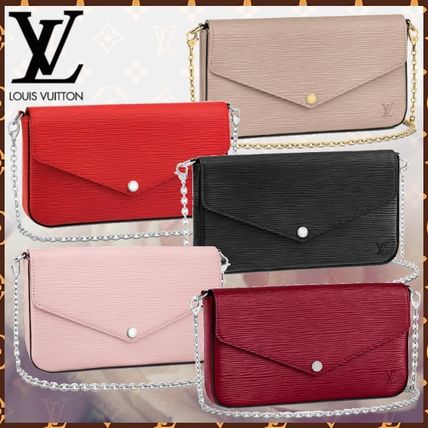 Louis Vuitton EPI 2020 SS Blended Fabrics Bi color Chain Plain Leather Bold 