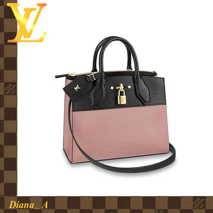 Louis Vuitton CITY STEAMER Leather Handbags 