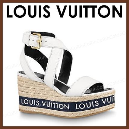 Louis Vuitton 2020 SS Monogram Open Toe Casual Style Leather 