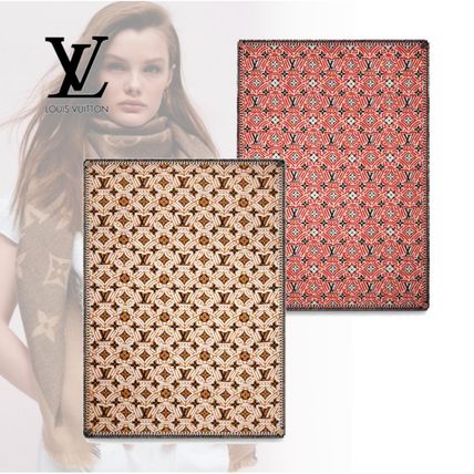 Louis Vuitton MONOGRAM 2020 21AW Monogram Wool Logo KnitFur Scarves M76484 M76485 
