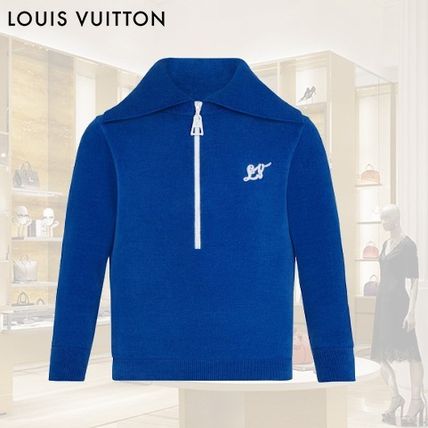 Louis Vuitton Casual Style Wool Nylon Street Style Cropped Plain Logo 