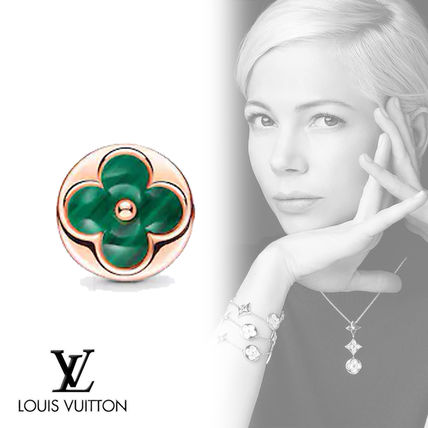 Louis Vuitton 2020 SS Color Blossom Bb Sun Ear Stud Pink Gold And Malachite Q96673 