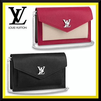 Louis Vuitton Monogram Calfskin Blended Fabrics Chain Crossbody Logo M63470 M63471 