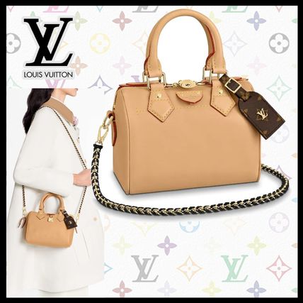 Louis Vuitton SPEEDY 2020 SS Casual Style Unisex Calfskin Canvas 2WAY Leather M56140 