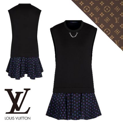 Louis Vuitton 2019 20AW Trompe LOeil Sleeveless Mini Dress 1A83NT 