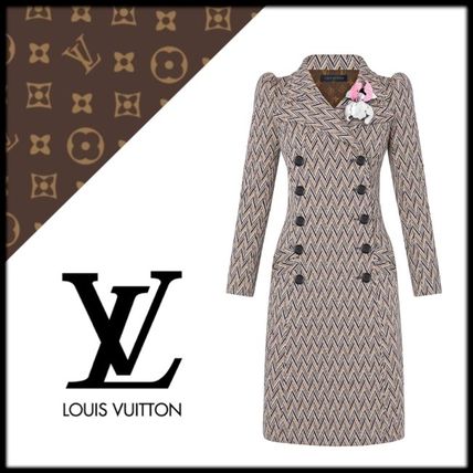 Louis Vuitton 2020 21AW Double Breasted Knit Coat 1A7THX 