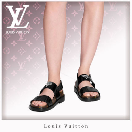 Louis Vuitton MONOGRAM 2020 Cruise Monogram Open Toe Casual Style Unisex Blended Fabrics
