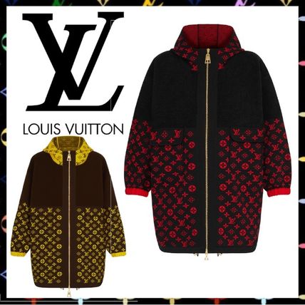 Louis Vuitton MONOGRAM 2020 21AW Oversized Wool Knit Monogram Hoodie 1A837A 1A837A 