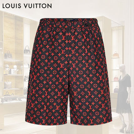 Louis Vuitton Short Monogram Casual Style Nylon Street Style Plain Shorts 