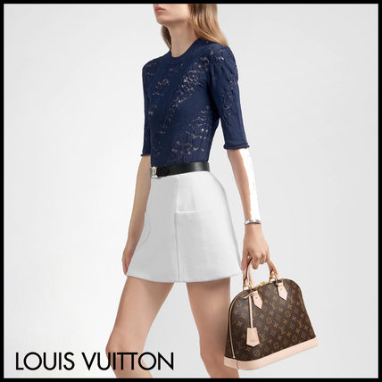 Louis Vuitton ALMA Monogram Leather Elegant Style Handbags 