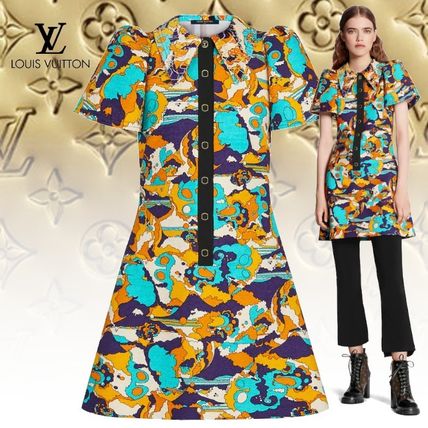 Louis Vuitton Short Casual Style A line Short Sleeves Dresses 1A7SZ1 