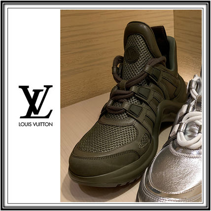 Louis Vuitton 2020 21AW Street Style Plain Bridal Logo Low Top Sneakers 1A882B 