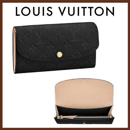 Louis Vuitton PORTEFEUILLE EMILIE Monogram Bi color Leather Long Wallets 