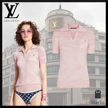 Louis Vuitton 2020 SS Short Casual Style Wool V Neck Short Sleeves Office Style 1A7UO7 