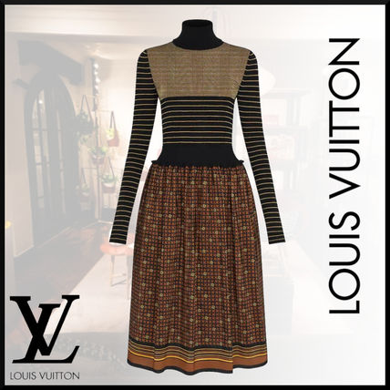 Louis Vuitton MONOGRAM 2020 SS Short A line Wool Silk Nylon Blended Fabrics Bi