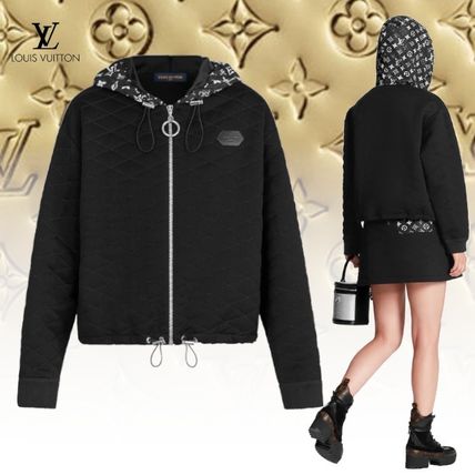 Louis Vuitton MONOGRAM Quilted Zip Up Hoodie 1A61FL 