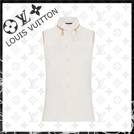 Louis Vuitton 2020 SS Casual Style Silk Sleeveless Plain Office Style 1A7UQY 