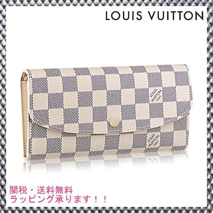 Louis Vuitton DAMIER AZUR 2017 18AW Emilie Wallet N63546 