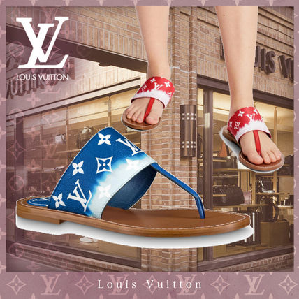 Louis Vuitton MONOGRAM 2020 SS Monogram Open Toe Casual Style Blended Fabrics Street