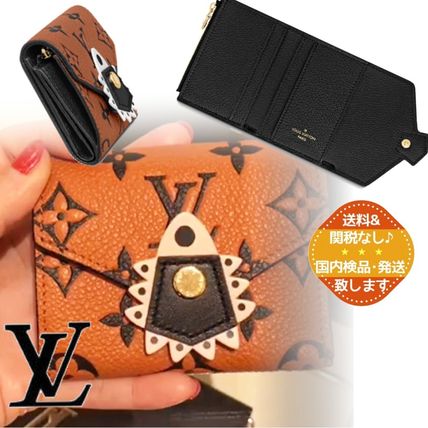 Louis Vuitton MONOGRAM EMPREINTE Monogram Leather Folding Wallet Logo Folding Wallets M69511 