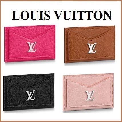 Louis Vuitton LOCKME 2020 SS Unisex Plain Leather Logo Card Holders M68611 M68555 M68556 M68610 