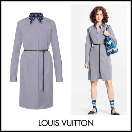 Louis Vuitton 2020 SS Casual Style Long Sleeves Cotton Long Elegant Style Logo 