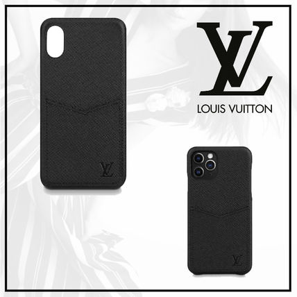 Louis Vuitton TAIGA Unisex Street Style Plain Leather iPhone XS iPhone XS Max M30473 M30225 M30223 