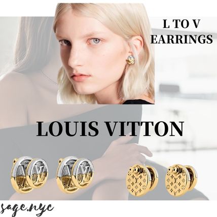 Louis Vuitton MONOGRAM Casual Style Party Style Elegant Style Earrings 