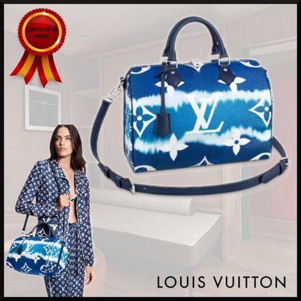 Louis Vuitton SPEEDY 2020 SS Monogram Casual Style Canvas Blended Fabrics 3WAY Leather 