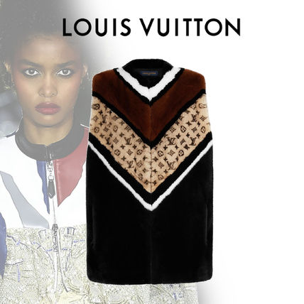 Louis Vuitton 2020 Cruise Mink Fur Intarsia Gilet 1A60ZK 