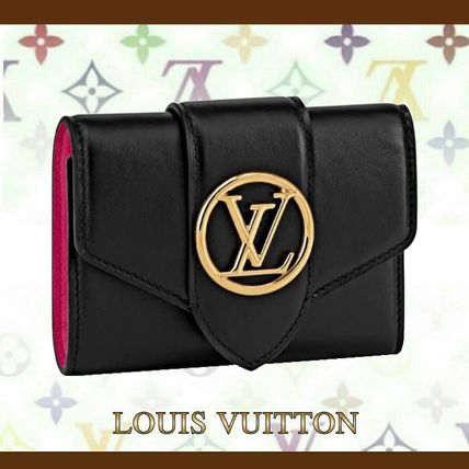 Louis Vuitton PONT NEUF 2020 21AW Plain Leather Folding Wallet Small Wallet Logo M69175 