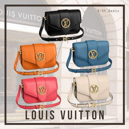 Louis Vuitton PONT NEUF 2020 SS Blended Fabrics 3WAY Plain Leather Elegant Style Crossbody M55950