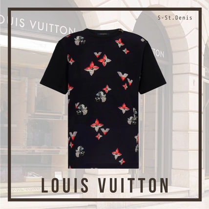 Louis Vuitton MONOGRAM 2020 SS Crew Neck Short Monogram Cotton Short Sleeves Cropped 1A88S4 1A88S4 