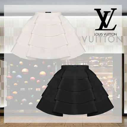 Louis Vuitton 2020 SS Short Wool Plain Mini Skirts 