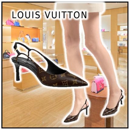 Louis Vuitton 2020 21AW 2020 21 AW CHERIE SLINGBACK PUMP brown pointed toe 1A5NTI 