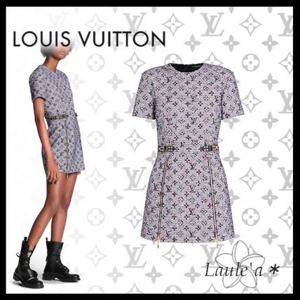 Louis Vuitton 2020 SS Short Sleeved Dress With Zip Detail 1A60ZW 