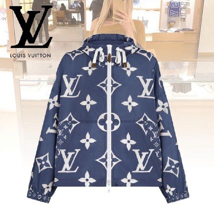 Louis Vuitton 2020 21AW Monogram Nylon Long Sleeves Logo HoodiesSweatshirts 1A7SG4 