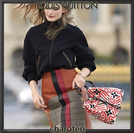 Louis Vuitton NEONOE 2020 21AW Monogram Casual Style Calfskin Canvas Blended Fabrics Tassel 