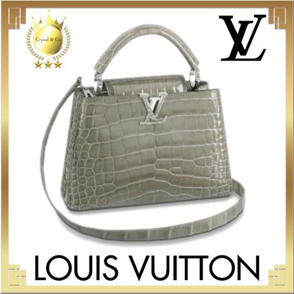 Louis Vuitton CAPUCINES 2020 SS Casual Style Crocodile 2WAY Other Animal Patterns Leather 