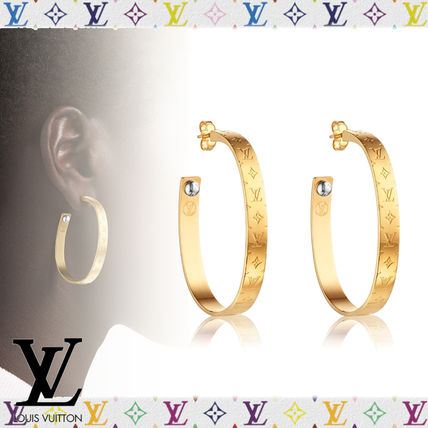 Louis Vuitton 2020 21AW Nanogram Hoop Earrings M00220 