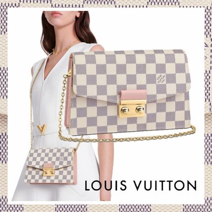 Louis Vuitton DAMIER AZUR Croisette Chain Wallet N60357 