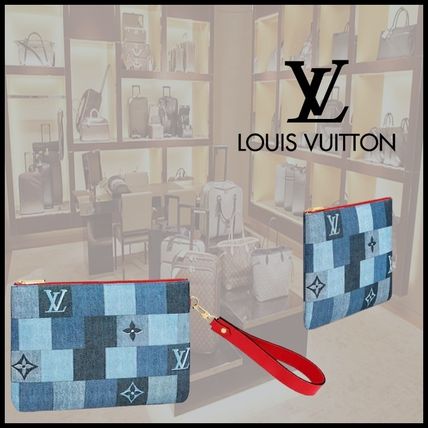 Louis Vuitton Monogram Leather Logo PouchesCosmetic Bags M68761 