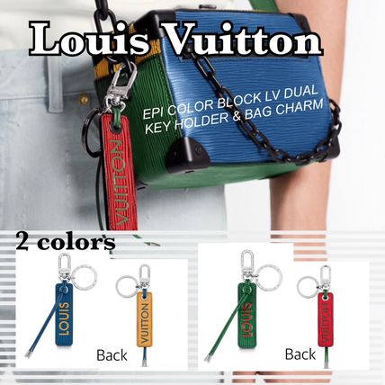 Louis Vuitton EPI 2020 SS Epi Color Block Lv Dual Key HolderBag Charm MP2554 MP2553 