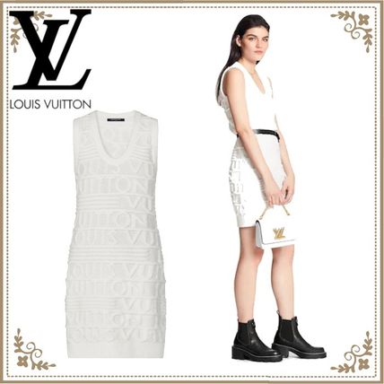 Louis Vuitton Short Casual Style Tight Wool Sleeveless U Neck Plain 1A84GW 