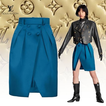 Louis Vuitton Buttoned Wrap Skirt 1A62IF 