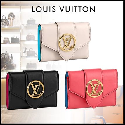 Louis Vuitton PONT NEUF 2020 21AW Blended Fabrics Bi color Leather Folding Wallet Small Wallet M69176 M69177 M69175 
