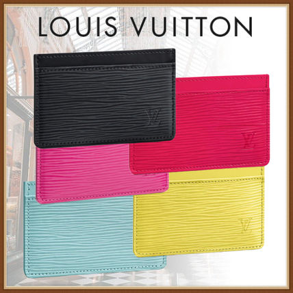 Louis Vuitton EPI Plain Leather Logo Card Holders M63512 