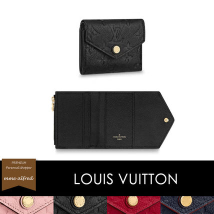 Louis Vuitton ZOE Monogram Unisex Leather Folding Wallet Small Wallet Logo 