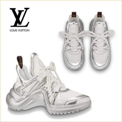 Louis Vuitton Rubber Sole Street Style Plain Chunky Heels Logo